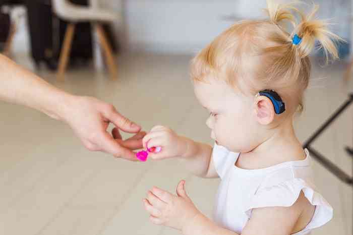 Baby with hearing aids