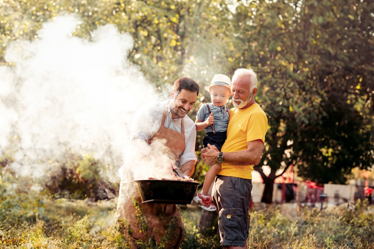Family with the plant