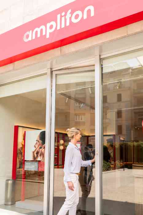 Client with hearing aids