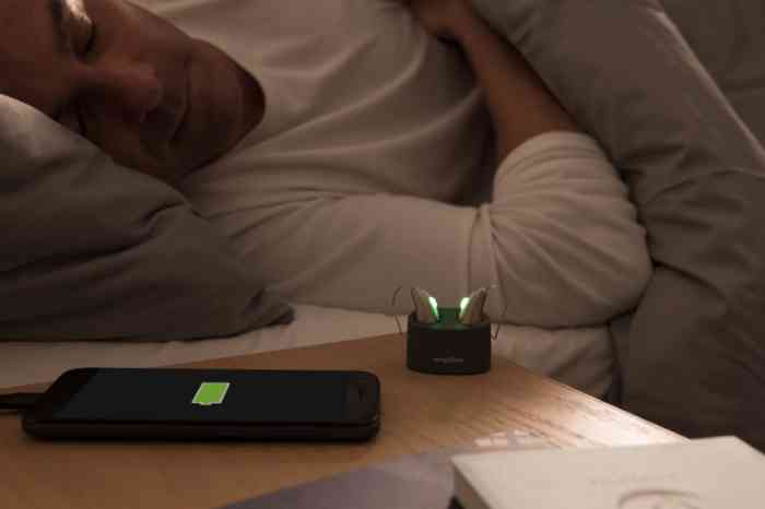 Support pour recharger ses appareils auditifs rechargeables  durant la nuit