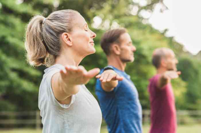 Exercising in the nature, enjoying a healthy lifestyle