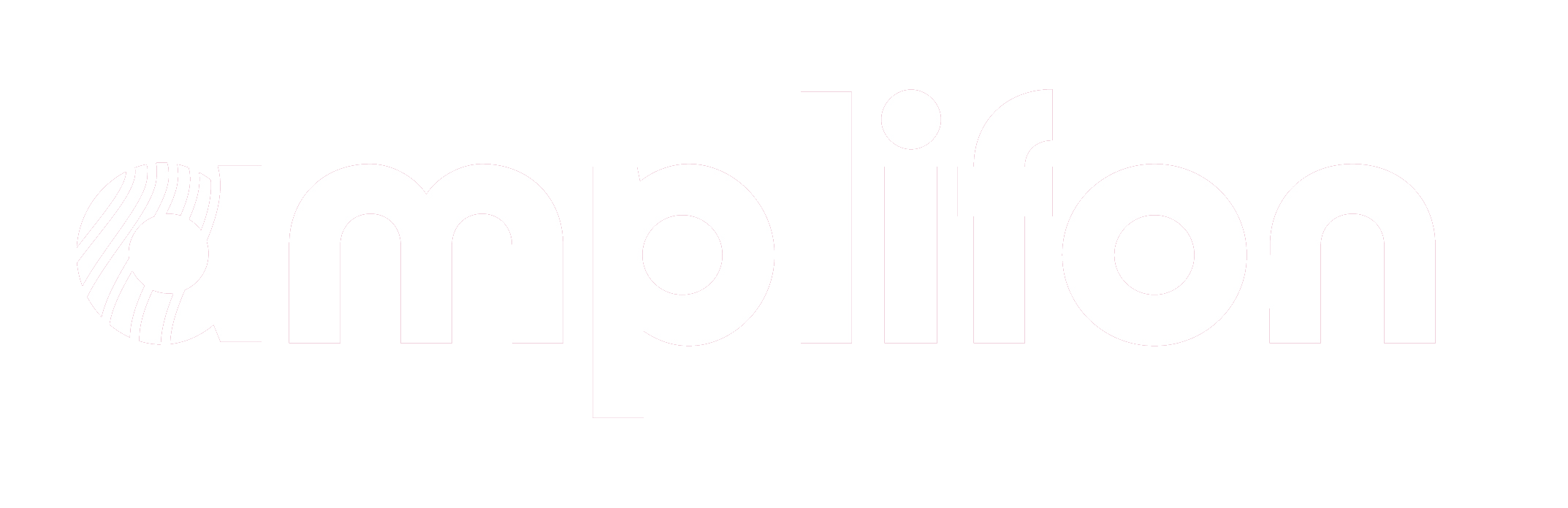 Logo Amplifon gris et blanc.