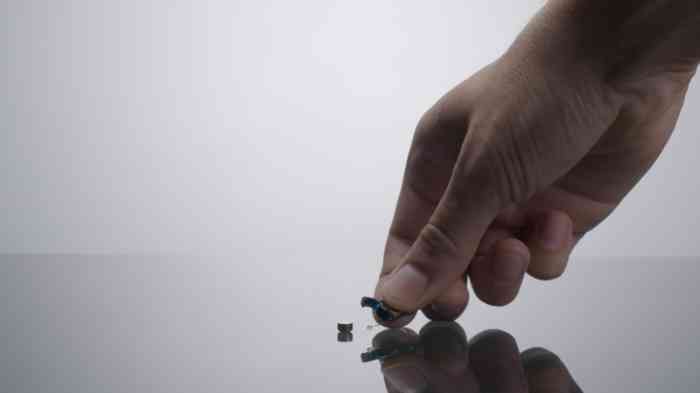 Un grand-père montrant l'application Amplifon à son petit-fils