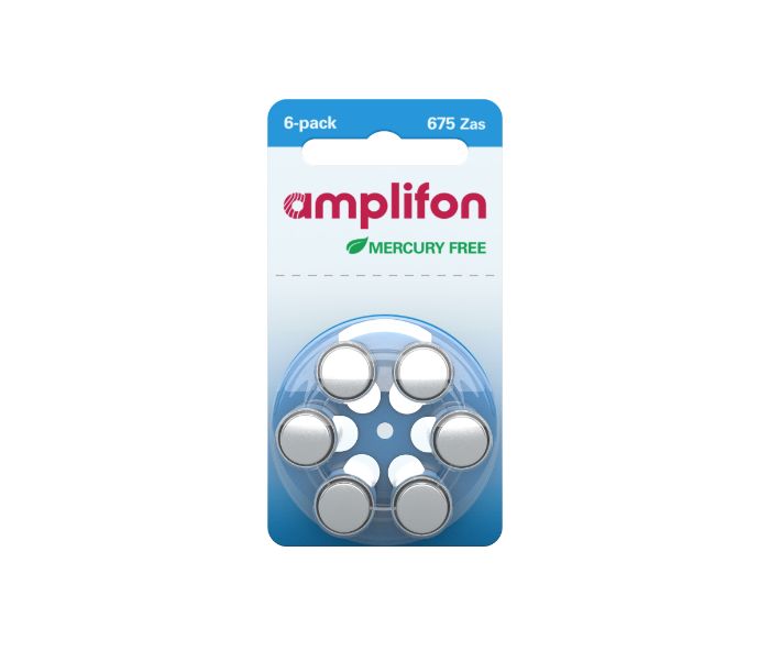 Amplifon mercury-free white batteries for hearing aids