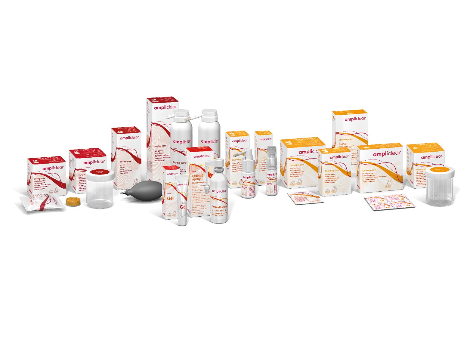 Cleaning hearing aids wipes, spray and cleaning kit Amplifon CA