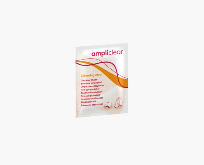 Ampliclear wipes for hearing aids