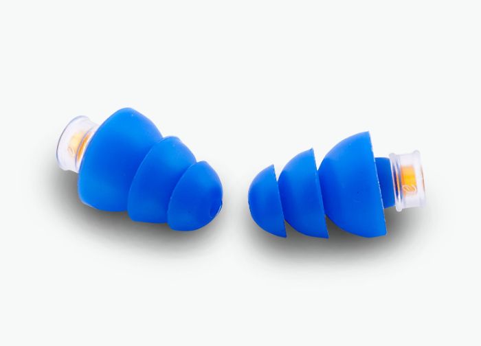 Bouchons d'oreilles bleus pour nager