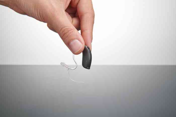 Appareil auditif contour d'oreille.