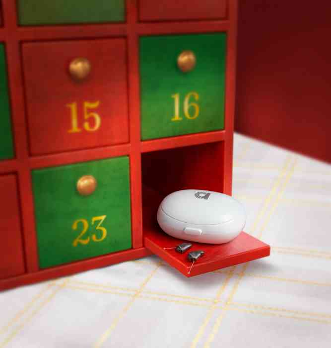 Calendrier de l'Avent avec aide auditive Amplifon