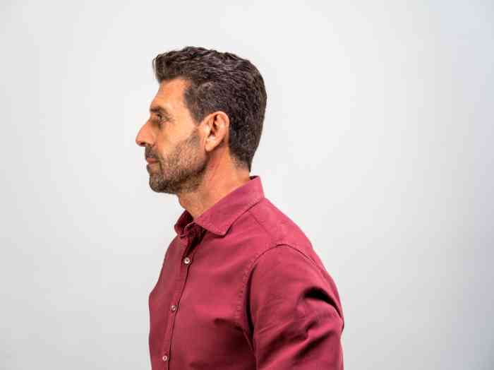 man with hearing aid