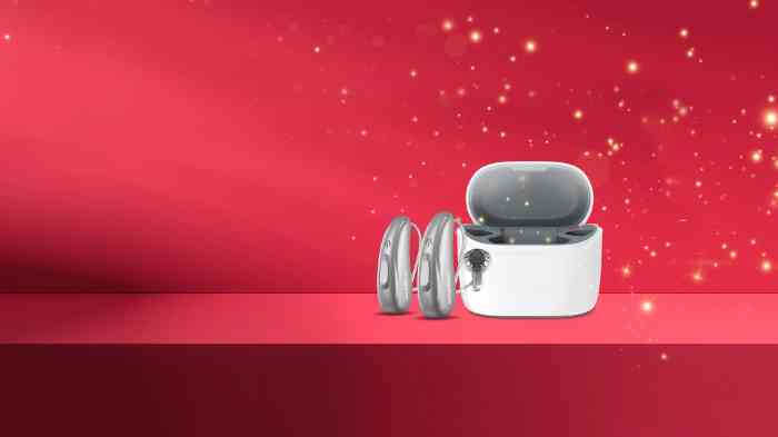 Image de Noël avec une aide auditive Amplifon